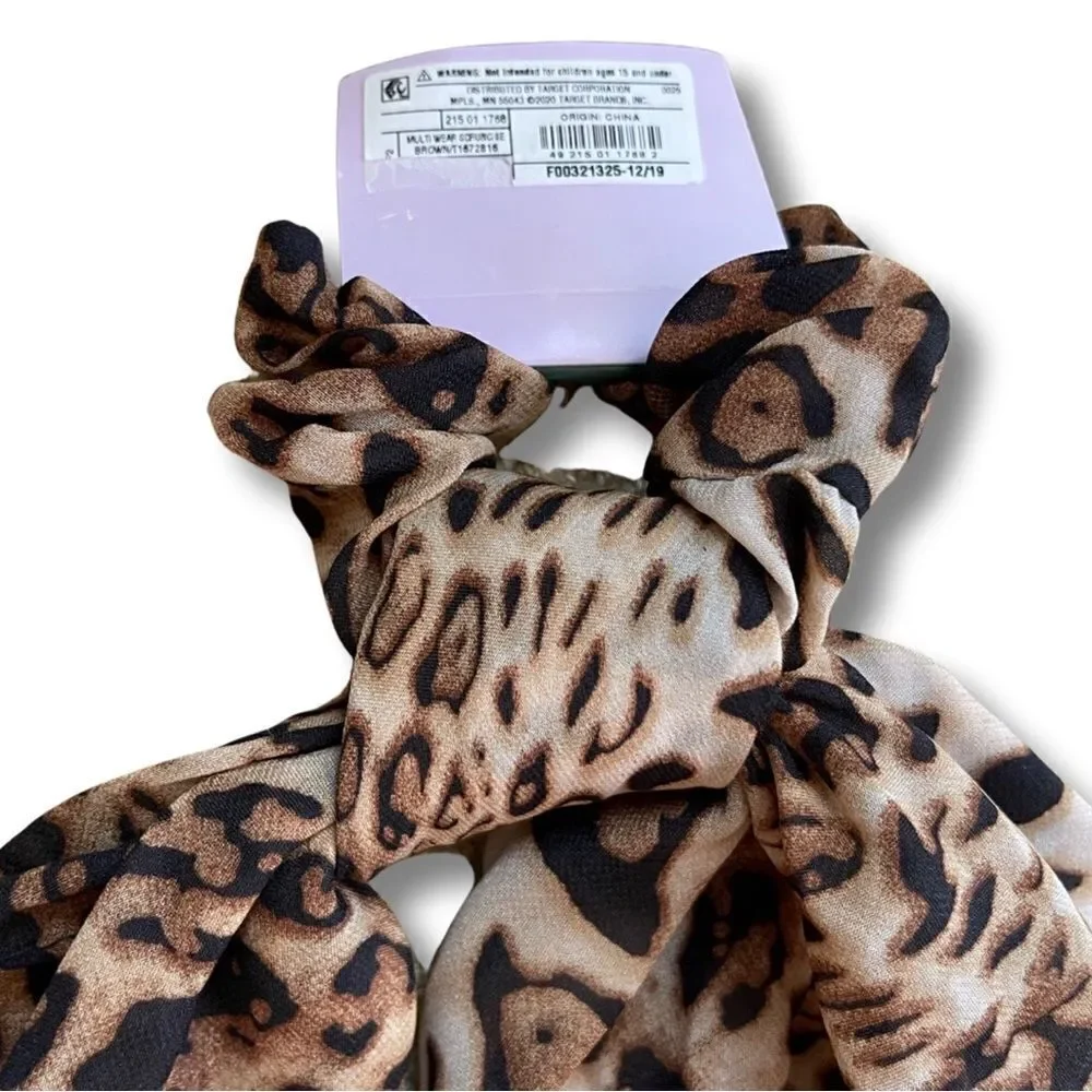Wild Fable Brown Leopard Scrunchie Scarf NWT